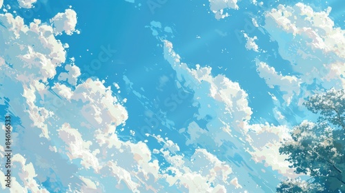 Blue sky filled with clouds