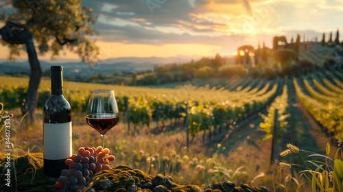 Wine tasting at a vineyard in Tuscany