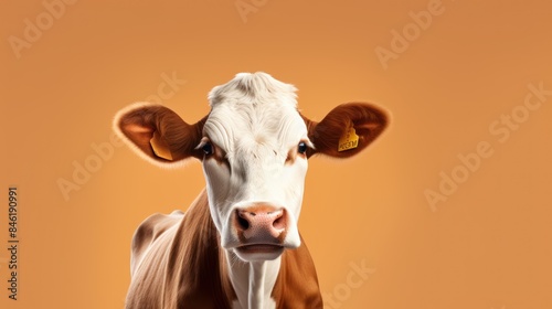 Cow on white background 
