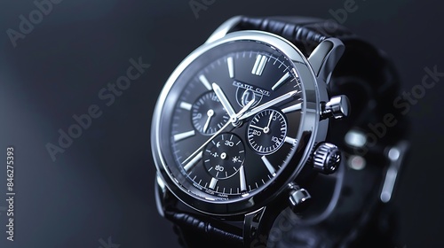 Wrist watch black background