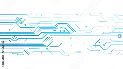 Abstract electronic circuits and pathways with futuristic Incorporate of blue and lines to intricate connections.