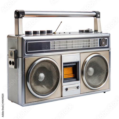 retro radio isolated on white. png