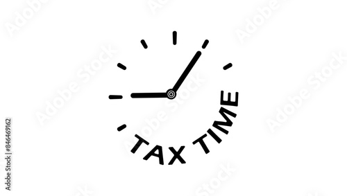 tax time, black isolated silhouette