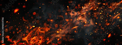 A close up of a fire with numerous sparks flying out from it