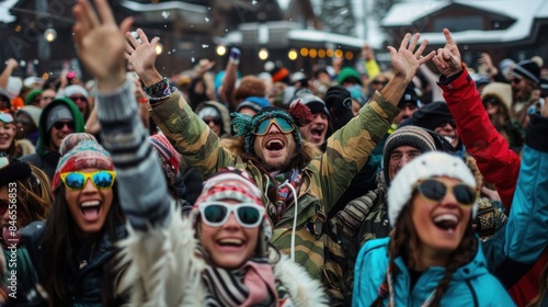 Apres Ski Revelers Celebrate In Style At Vibrant Ski Resort