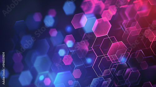 Abstract colorful hexagons background. Technology concept. 3D Rendering