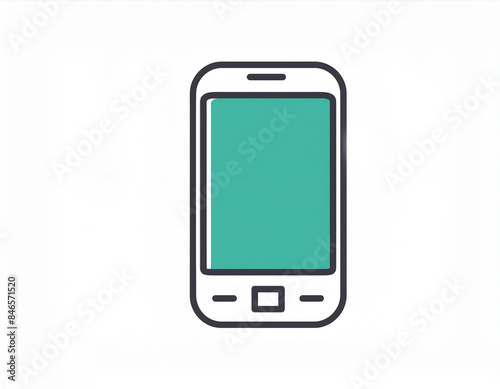 Mobile phone icon on white background