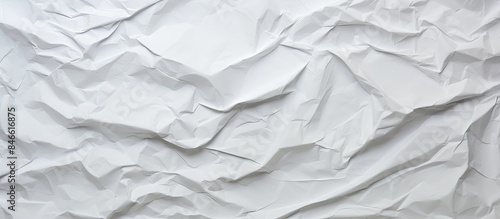 Texture background of crumpled white paper with copy space image.