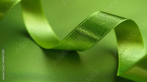 A Green Ribbon On The Floor