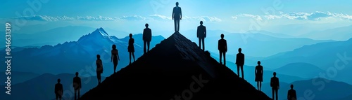 Leadership Pyramid with the top role at the peak