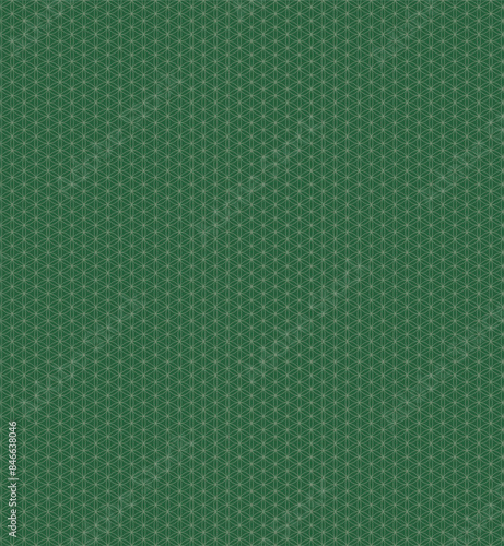 Geometric pattern designs in green color, art illustration, simple and retro