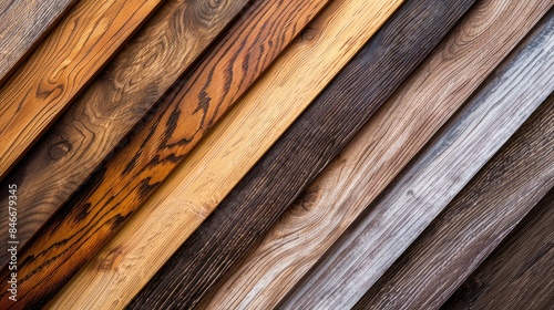 Top view of wooden flooring samples