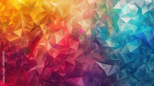Multicolored geometric polyhedral background