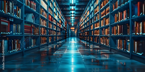 Efficient search algorithms in a vast knowledge database ensure easy resource access. Concept Search Algorithms, Efficient Access, Knowledge Database, Resource Management, Information Retrieval