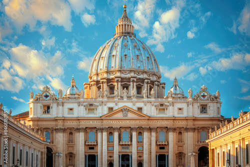 The majestic dome of St. Peter's Basilica in Vatican City