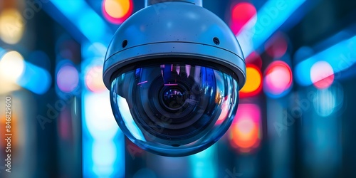 Closeup surveillance camera footage captures suspect committing crime aiding authorities with evidence. Concept Surveillance Camera Evidence, Crime Scene Footage, Suspect Identification