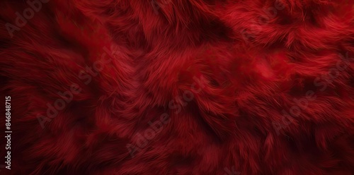 velvety texture of red fur on a dark background
