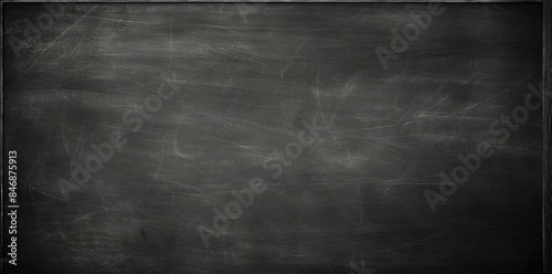 chalk board texture on a black background, with a pencil, eraser, and ruler placed on top