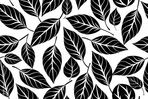 Black and white floral background