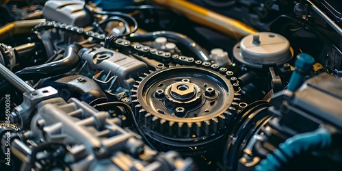 Explore detailed explanations of car engine parts and gears anatomy. Concept Engine parts, pistons, camshaft, crankshaft, cylinder head, valves, spark plugs, connecting rods