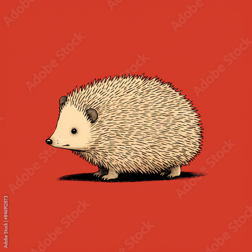 a cartoon of a hedgehog