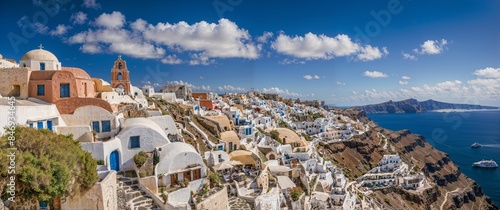 A breathtaking view of the historical city of Santorini in Greece