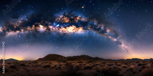 Milky Way and Earth's zodiacal light over desert in the predawn sky. Concept Astrophotography, Desert Landscape, Night Sky Photography, Milky Way, Zodiacal Light
