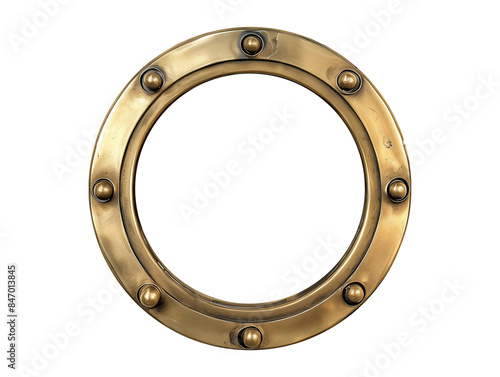 Boat ship porthole isolated on transparent background