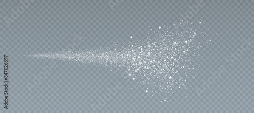 Star shimmer dust. Glitter splash effect on transparent PNG background. A bright explosion of glitter. Vector illustration