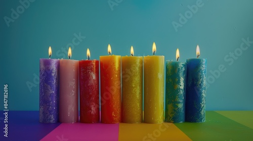 Candles in vibrant hues based on fortunate birthdates