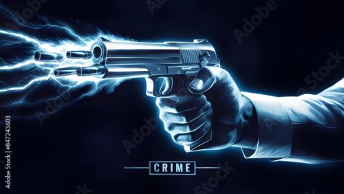 The word 'CRIME' is written below the illustration, suggesting that the image is related to the theme of crime or criminal activities.