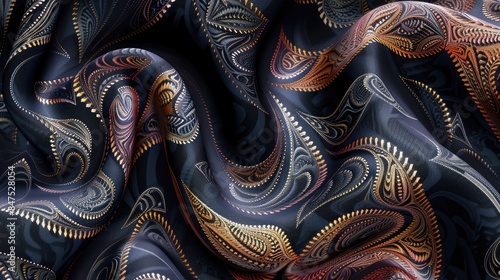 Fractal bandana pattern for home decor and fashion accessories