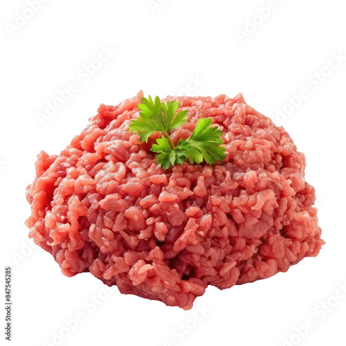 beef mince side view full length on transparency background PNG 