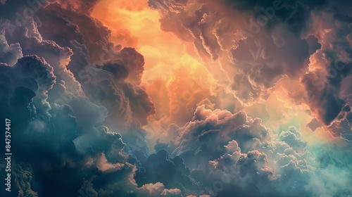 Ethereal cosmic clouds dreamscapes abstract background