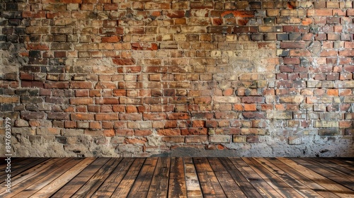 Antique brick and mortar backdrop