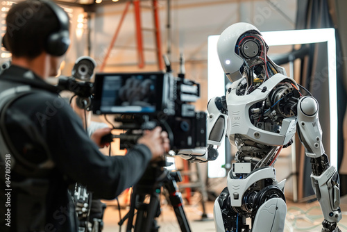 Humanoid Robot Acting in a Film with Human Cameraman