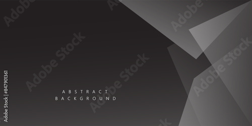 Abstract background Black and gray shape with technology concept for template, poster, wallpaper, flyer design. Vector illustration 