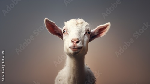 Portrait of a Curious Goat