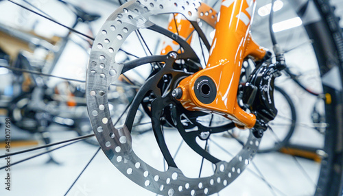 A thorough analysis of a bicycle wheel, focusing on its disk brake system and components