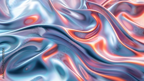 A piece of fabric with a blue and pink swirl pattern