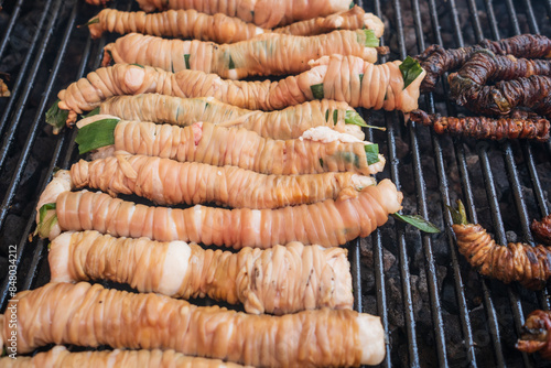 bread with spleen is a typical street food in Palermo Sicily 