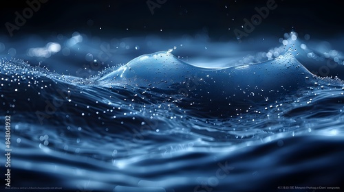 Mesmerizing Glowing Waves in Tranquil Underwater Seascape
