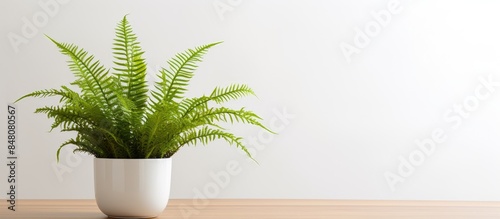 Nephrolepis in the house Can be used for cutting paste. Creative banner. Copyspace image