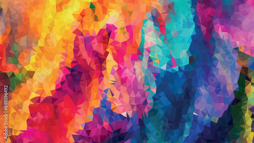 Abstract colorful lines background in low poly