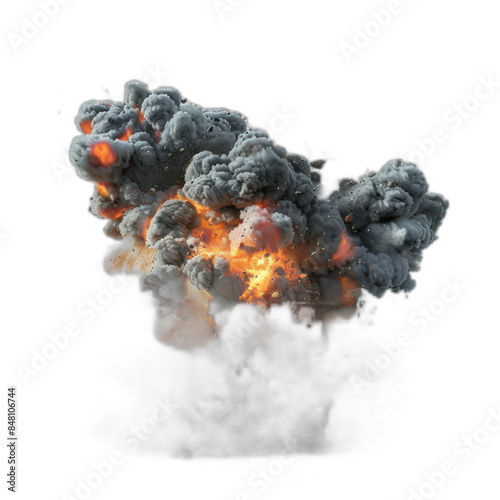 In this PNG file, an explosion is isolated on a transparent background