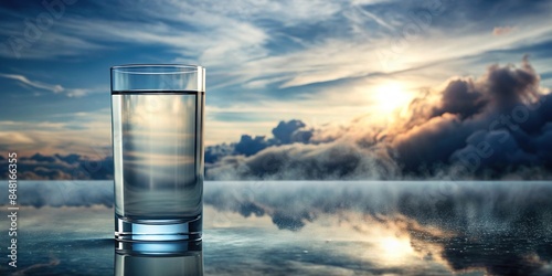 Crystal clear glass of polluted water, illustrating the urgent need to address water contamination