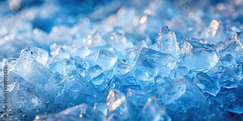 Close up view of ice texture, frozen, cold,icy, crisp, crystal clear, chilly, frosty, frost, winter, snow, frostbite