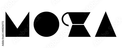 mocha coffee logo on transparent background