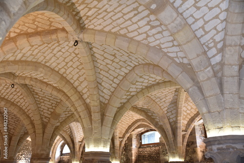 Voûtes gothiques de la poterne Garnier des Prés à Sens en Bourgogne. France