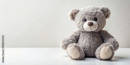 Cute grey teddy bear stuffed animal isolated on background, teddy bear, cute, grey, stuffed animal, soft toy, cuddly, plush